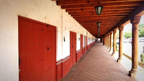 Empty corridor of building