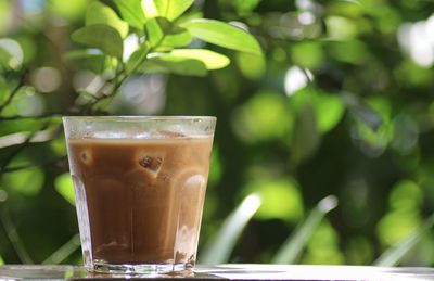 Close-up of coffee on table