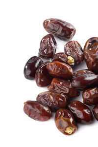 Close-up of fruits against white background