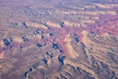 Aerial view of arid landscape
