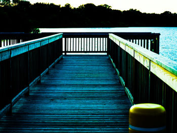 Empty pier over lake