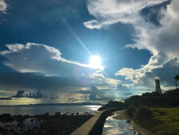 Scenic view of river against sky