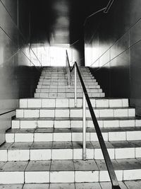 Low angle view of empty staircase