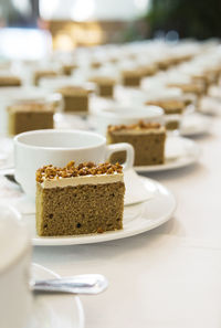 Close-up of cake on table