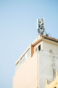 Low angle view of building against clear sky