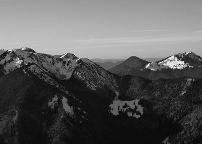 Scenic view of snowcapped mountain against sky