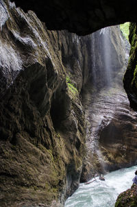 Scenic view of waterfall