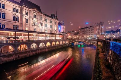 Light trails at night