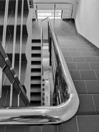 Black and white fire escape stairs at the office 