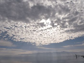 Low angle view of cloudy sky