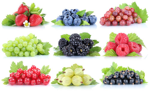 Close-up of strawberries and fruits