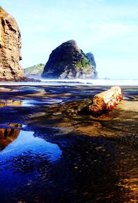 Rock formations in sea