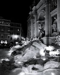 Close-up of statue at night