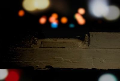 Close-up of illuminated lamp