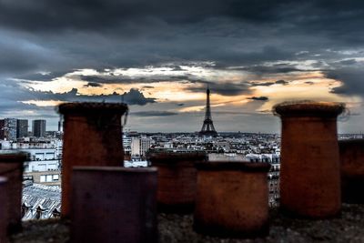 Cloudy sky over city