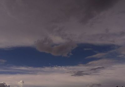 Low angle view of clouds in sky