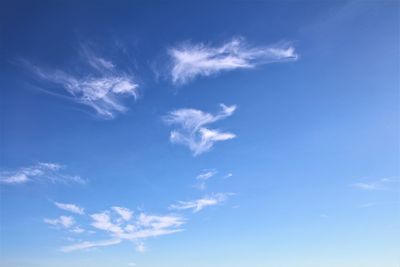 Low angle view of blue sky