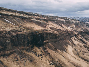 Scenic view of landscape and mountains against sky