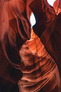 Low angle view of rock formation