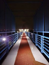 View of illuminated tunnel