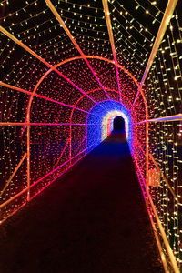 Low angle view of illuminated ceiling