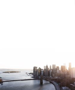 View of sea against clear sky