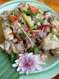 Close-up of salad in plate