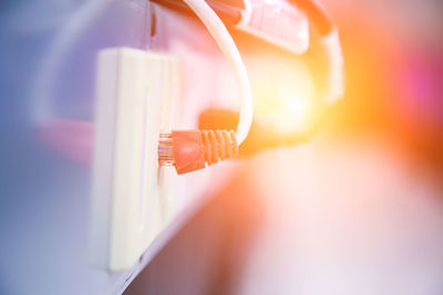 Close-up of electric plug
