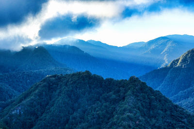 Scenic view of mountains at hsinchu in taiwan.