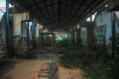 Interior of abandoned building