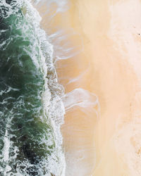 High angle view of beach