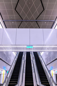 Low angle view of illuminated staircase