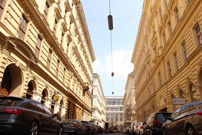 Low angle view of city street