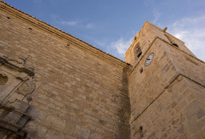 Low angle view of historical building against sky