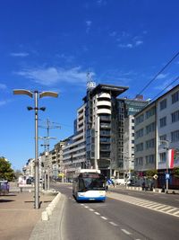 City street with buildings in background