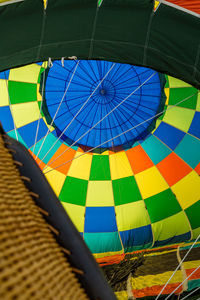 Low angle view of hot air balloon
