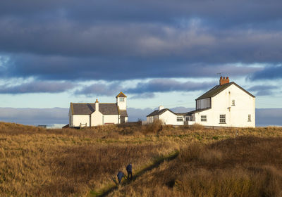 Climbing home to the houses on the hill in seaton sluice, england.