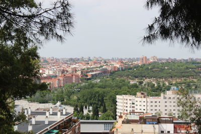 View of town against sky