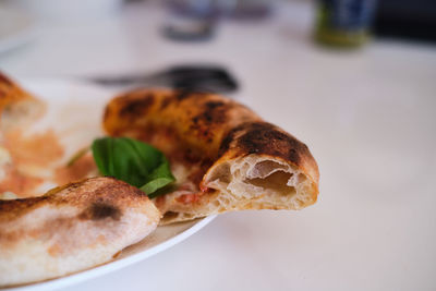 Close-up of food served in plate