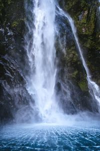 Scenic view of waterfall