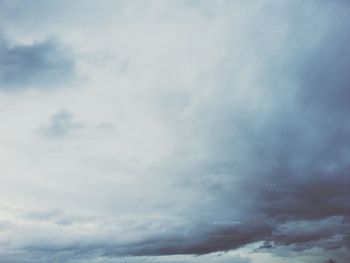 Low angle view of cloudy sky