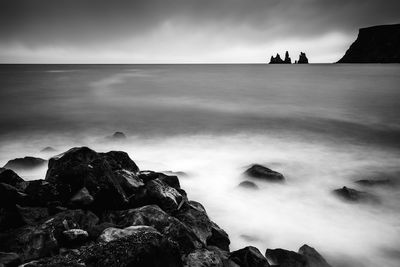 Rock formations in sea