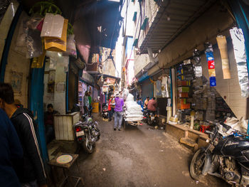 People on street in city