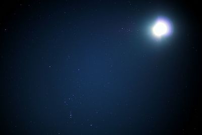 Low angle view of stars in sky