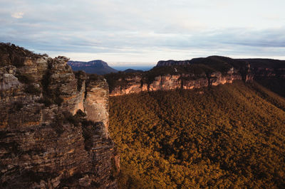 Scenic view of blue mountains national park against sky