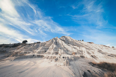 Badlands, landscape of white rocks