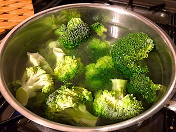 High angle view of vegetables in bowl