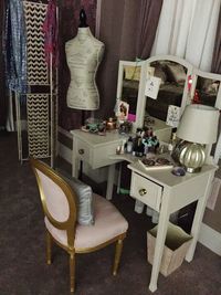 Empty chairs and table