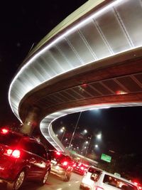 Light trails in tunnel