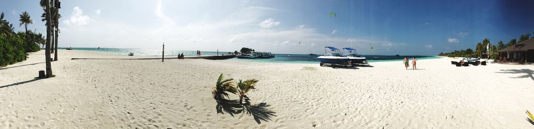 Panoramic view of beach against sky